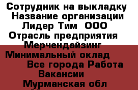 Сотрудник на выкладку › Название организации ­ Лидер Тим, ООО › Отрасль предприятия ­ Мерчендайзинг › Минимальный оклад ­ 18 000 - Все города Работа » Вакансии   . Мурманская обл.,Мончегорск г.